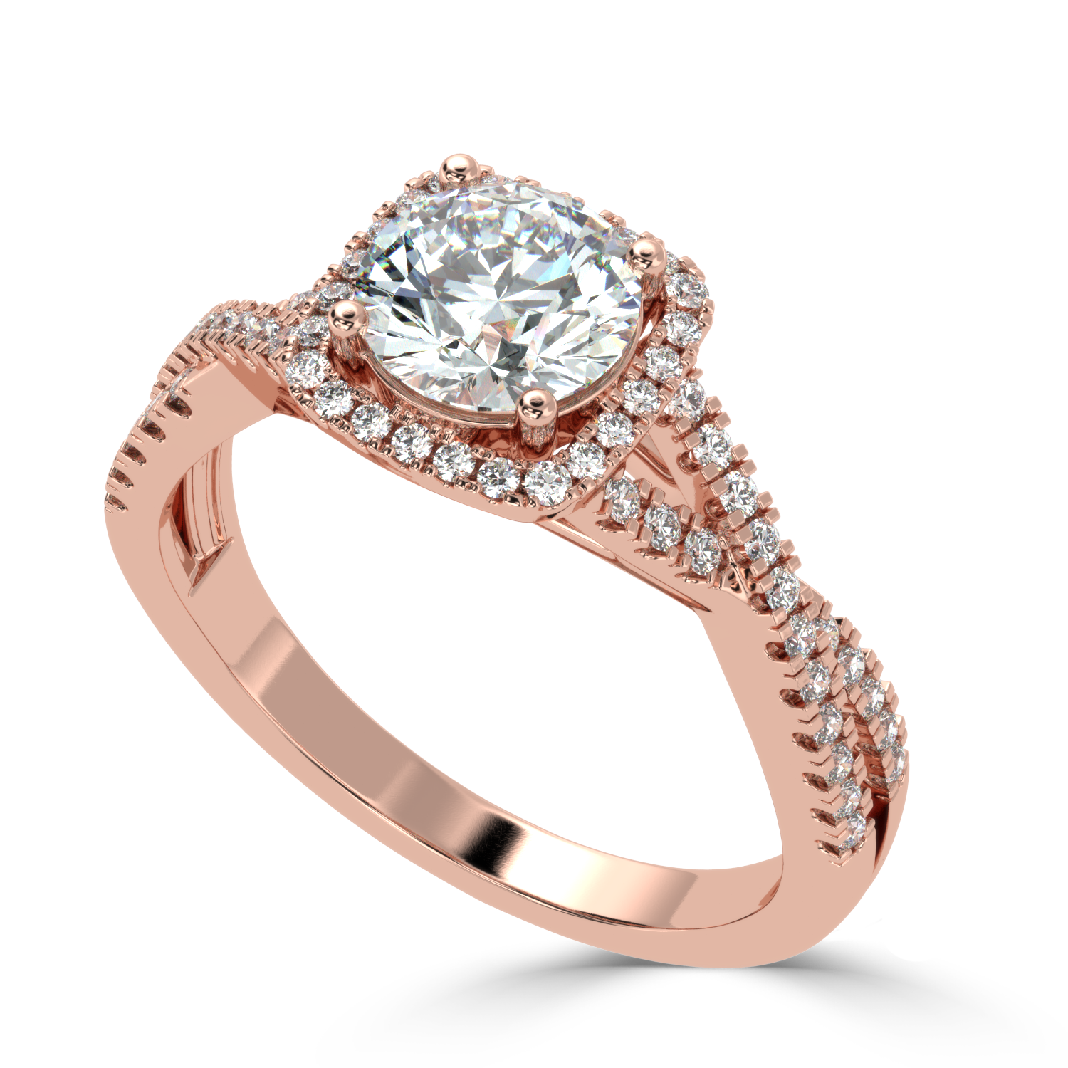 Buy 1.03Ct Multirow Natural Diamond Ring | SolitaireKart